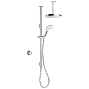 Mira Mode Dual Outlet Gravity Pumped Ceiling Fed Digital Mixer Shower