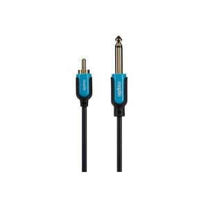 Maplin Premium 1/4" Mono 2 Pole Jack to Phono Plug Cable 5m Gold Connectors