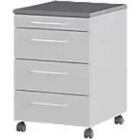 Germania Rolling container 4251-588 GW-PROFI 2.0, in Light grey/Graphite, with four drawers, 42 x 61 x 49cm (W/H/D)