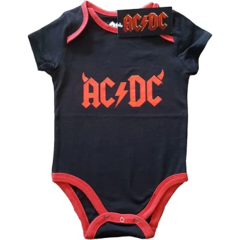 AC/DC - Horns Kids 0-3 Months Babywear - Black