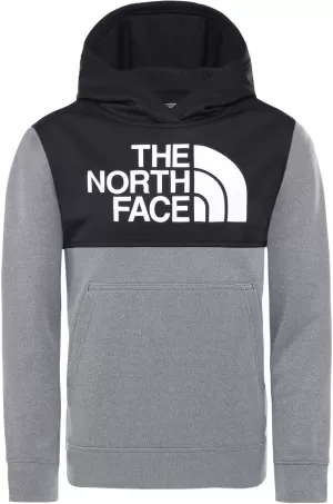 The North Face Boys Surgent Pullover Colour Block Hoodie - Black/Grey, Size L=13-14 Years