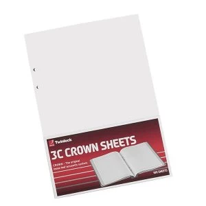 Rexel Twinlock 3C Crown Sheets Plain Pack of 100