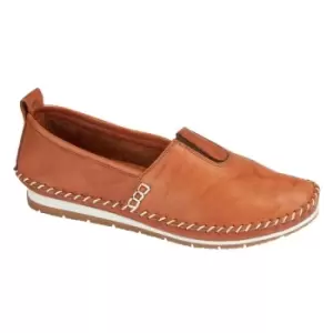 Mod Comfys Womens/Ladies Softie Leather Loafers (6 UK) (Tan)