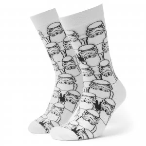 Mens Storm Trooper Repeat Socks - White - UK 4-7.5