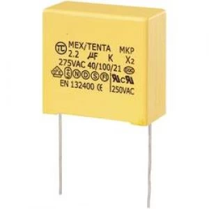 MKP X2 suppression capacitor Radial lead 2 uF 275 V AC 10 27.5mm L x W x H 32 x 15 x 30 mm MKP X2