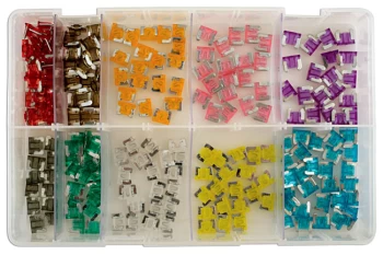 Assorted Low Profile Mini Blade Fuses Box Qty 100 Connect 31858