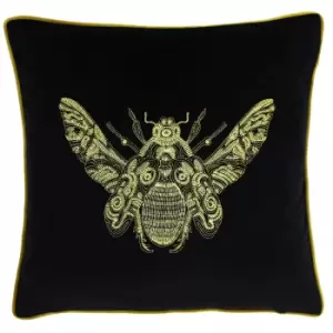Cerana Bee Velvet Cushion Black / 50 x 50cm / Cover Only