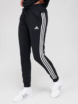 adidas 3 Stripes Single Jersey Cuffed Pants - Black Size M Women