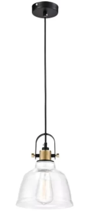 Irving Dome Ceiling Pendant Lamp Black, 1 Light, E27