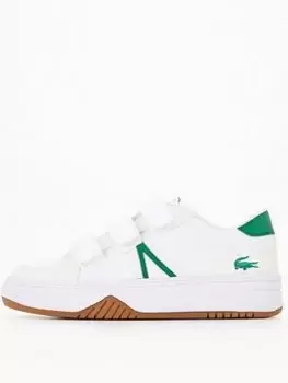 Juniors' Lacoste L001 Synthetic Trainers Size 4 UK Junior White & Green