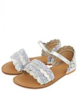 Accessorize Girls Mermaid Beaded Sandals - Multi, Size 9 Younger