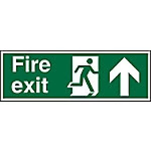 Fire Exit Sign Up Arrow Aluminium 15 x 45 cm