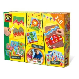 SES Creative - Childrens I Learn to Cut Make Mosaics and Perforate Set 3-6 Years (Multi-colour)