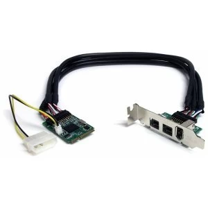 3 Port 2b 1a 1394 Mini PCI Express FireWire Card Adapter