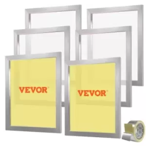 VEVOR Screen Printing Kit, 6 Pieces Aluminum Silk Screen Printing Frames, 20x24inch Silk Screen Printing Frame with 160 Count Mesh, High Tension Nylon