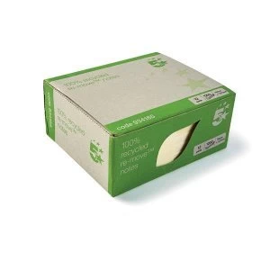 5 Star Eco Re Move Recycled Notes Repositionable Pad of 100 Sheets 76x127mm Yellow Pack 12