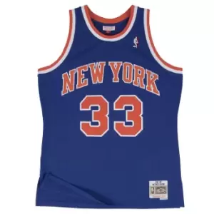 Mitchell And Ness Nba Swingman Jersey New York Knicks - Patrick Ewing, Royal / Red, Male, Basketball Jerseys, SMJYGS18186-NYKROYA9