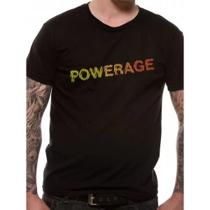 AC/DC - Powerage Logo Mens Small T-Shirt - Black