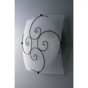 Fan Europe Decorative Flush Ceiling Light White 30x30cm