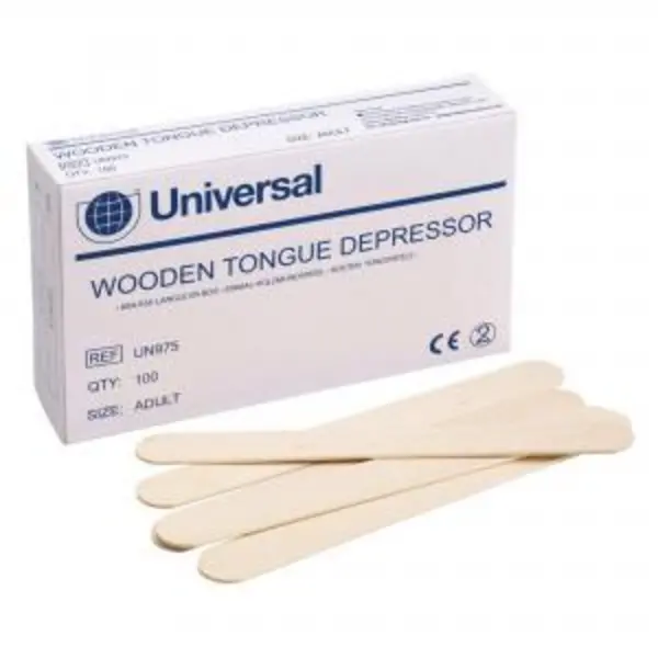 Click Medical Universal Wooden Tongue Depressor Un975 Box of 100 BESWCM0969