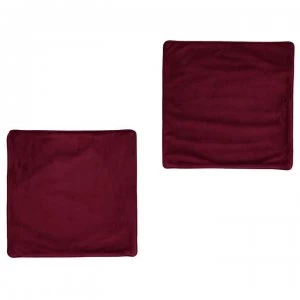 Linens and Lace 2 Velvet Cushion Covers - Burgundy