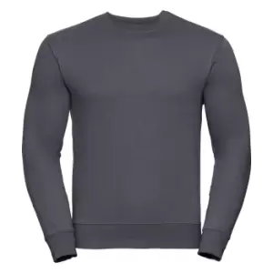 Russell Mens Authentic Sweatshirt (Slimmer Cut) (XS) (Convoy Grey)