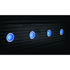 Wickes Blue LED Deck Lights Extension Kit 45mm 1W - Pack of 4