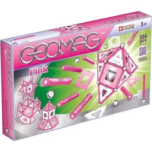 Pink 104 Piece Geomag Construction Set