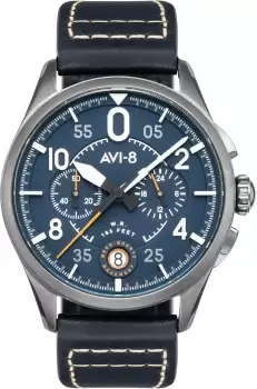 AVI-8 Watch Spitfire Lock Chronograph Channel Blue