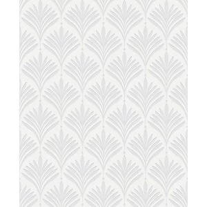 Superfresco Easy Bonnie Geo White/Silver Decorative Wallpaper - 10m