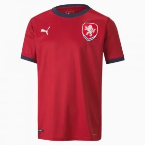 Mens PUMA Czech Republic Kids Home Replica Jersey, Chili Red Pepper/Peacoat, size 9-10 Youth, Clothing