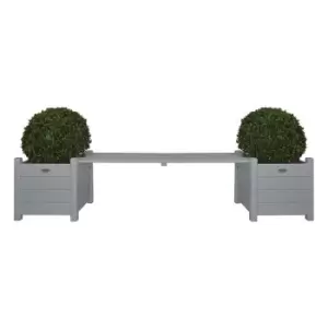Esschert Design Bench with Planters - Grey