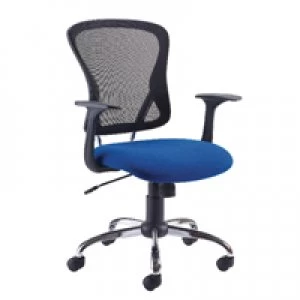 Arista Contemporary Mesh Blue Chair and Black KF73605