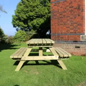 Large Hawthorn Deluxe Picnic Table, Wood