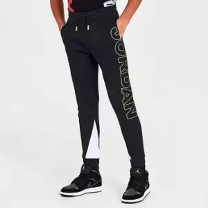 Jordan Kids Holiday Shine Fleece Pants, Black, Unisex, Track Pants, 95C019-023