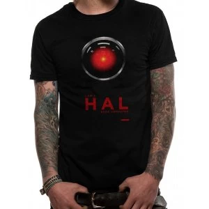 2001 Space Odyssey - Unisex Small Hal 9000 T-Shirt (Black)
