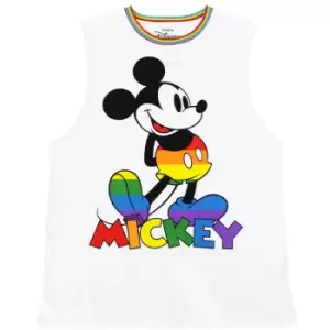 Cakeworthy Rainbow Mickey Drop Sleeve Tank - XL