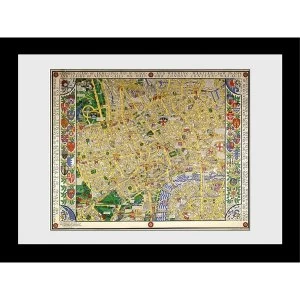 Transport For London Map 60 x 80 Framed Collector Print