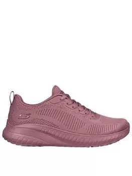 Skechers Bobs Squad Chaos Face Off Trainers, Raspberry, Size 8, Women