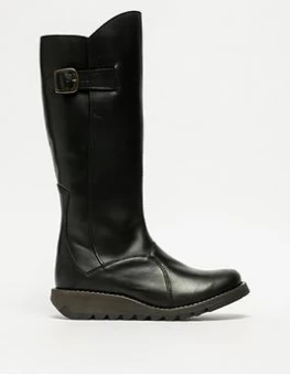 Fly London Mol 2 Knee Boots - Black, Size 6, Women
