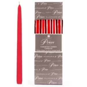 Price's Candles Venetian 10" Candle Pack 10 Red