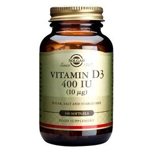 Solgar Vitamin D 400 IU 10amp181g Softgels 100 Capsules