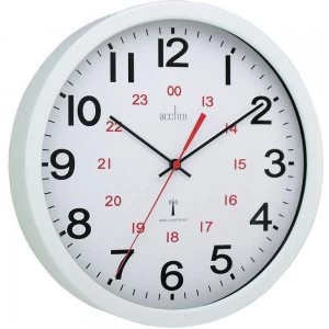 Acctim Controller Wall Clock Radio Controlled 30cm Wht 74172