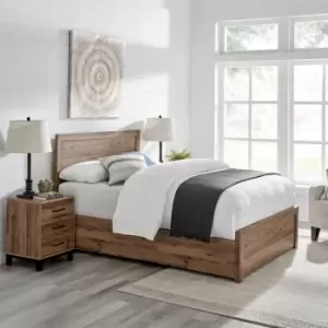 Brookes Wooden Ottoman Storage Bed - King Size Ottoman Only - Warm Oak