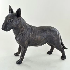 Bull Terrier Standing Cold Cast Bronze Sculpture 19cm