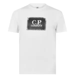 CP COMPANY 30/1 Block Logo T Shirt - White