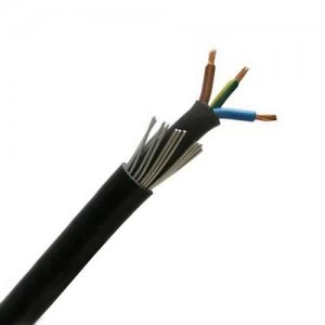 Zexum 1.5mm 3 Core 23A Brown Blue Green Yellow Irish 6943X Steel Wire Armoured SWA Outdoor Mains Power Cable - 50 Meter