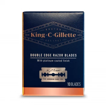 King C. Gillette Double Edge Safety Razor Blades, 10 Refills