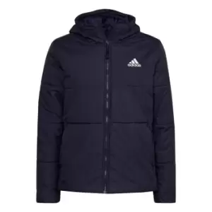 adidas BSC 3-Stripes Hooded Insulated Jacket Mens - Blue
