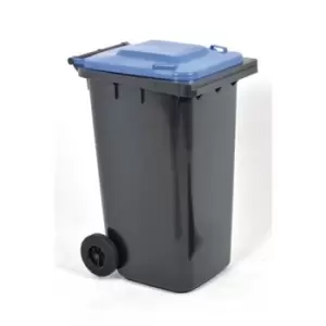 Slingsby Container - Refuse 240 Litre 2 Wheeled Grey + Blue Lid
